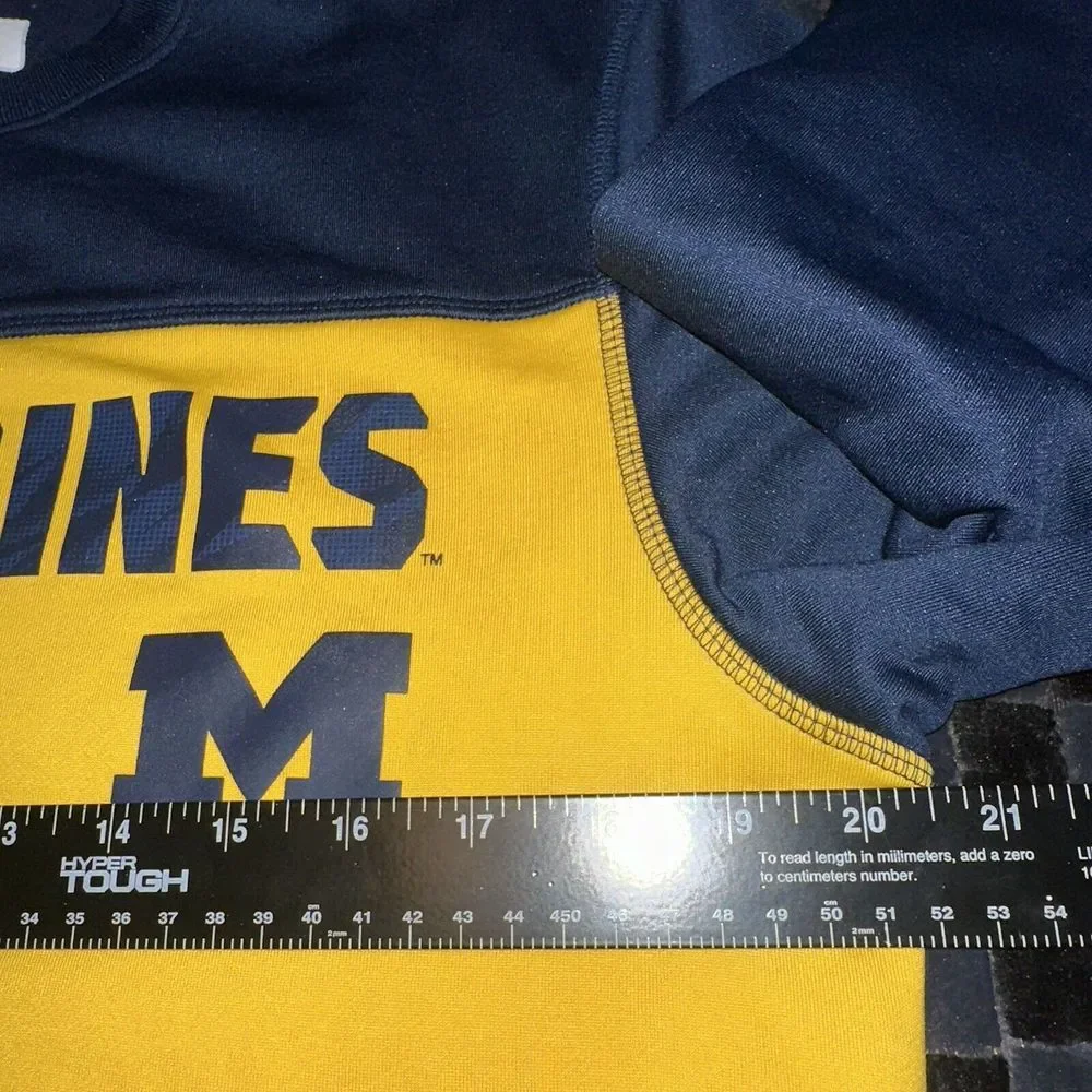 Adidas Michigan Wolverines Pullover‎ Men's Small Climalite Long Sleeve UofM
